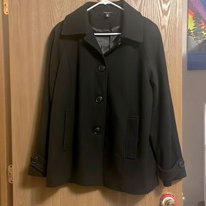 George women’s dress coat size 12-14 black never worn